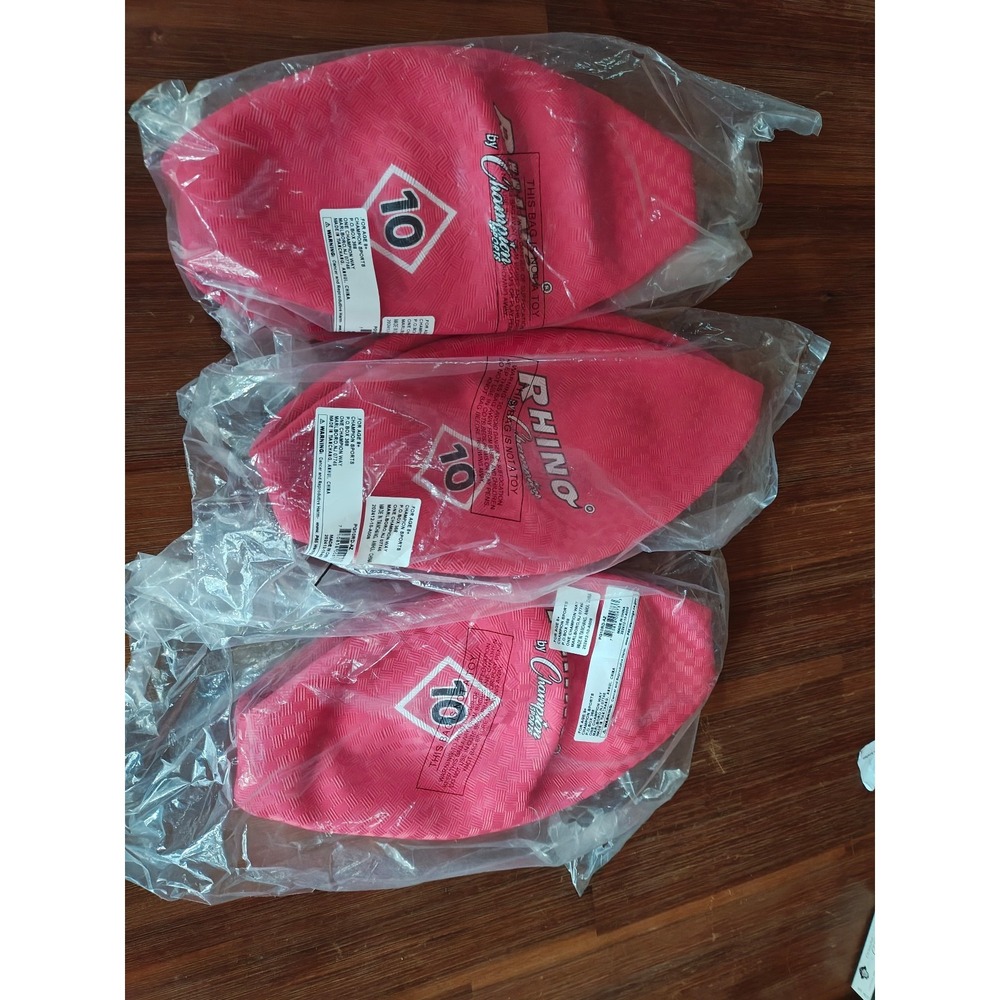 Rhino Champion Sports Kick Ball Size 10 Red Lot of 3 New Play Sport Dodgeball J5